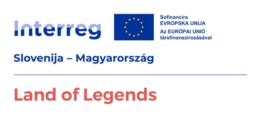 Logotip Interreg Slovenija–Madžarska, Sofinancira Evropska unija – Land of Legends
